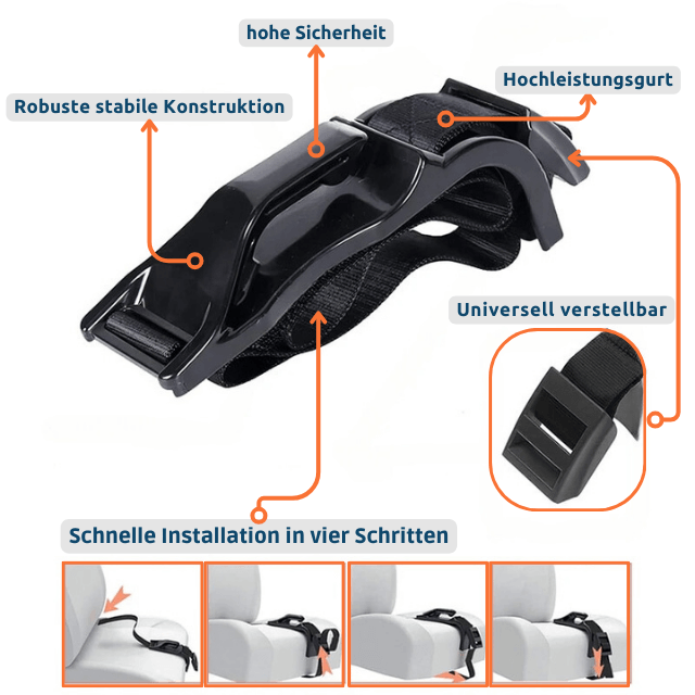 byGlorya - "ALIVE" Sicherheitsgurt, um den Unterleib während der Fahrt zu schützen